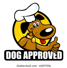 Funny seal of a Cooker dog approving. Ideal for supporting products such food for dogs