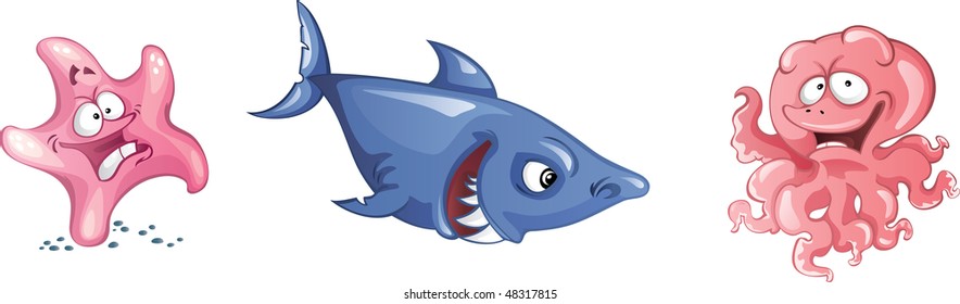 Funny sealife set 1