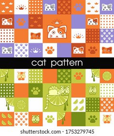 Funny seamless texture with cats, useful for backgrounds, poster art, textile design, decorative prints, invitation letters, etc. Vector.