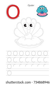 Funny Seashell Oyster with Pearl. Dot to dot educational game for kids.