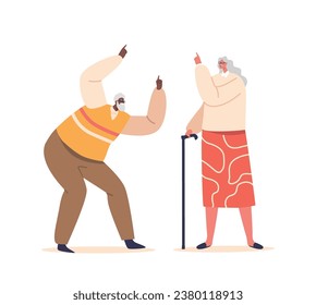 Personajes Graciosos Y Mayores Compartiendo Risa, Mostrando Gestos De Pintado Jugativos Y Radiando Alegría Infecciosa
