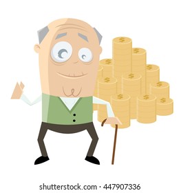 funny senior with a lot of money