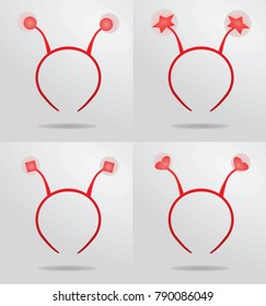 Funny shapes antenna mask. vector illustration