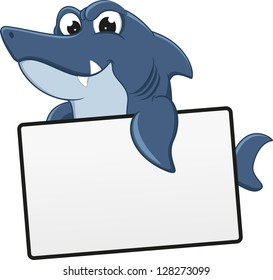 Funny Shark With Blank sign