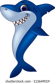 Funny shark cartoon