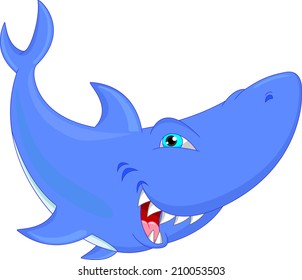 funny shark cartoon