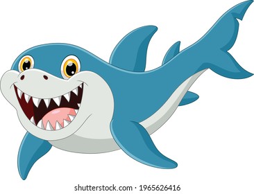 funny shark pose with smile
