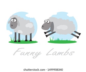 Funny sheep, cartoon design. Vector illustration