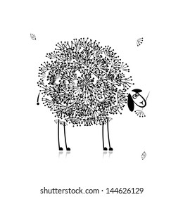 Funny sheep, sketch for your design