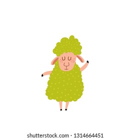 funny sheep vector illustration