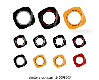 Funny shiny bolts: nice vector illustration of colored, shiny and dynamic bolts.