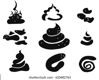funny shit icons set