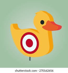 Funny Shooting Duck Illustration