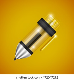 Funny short pen. Vector icon for web.
