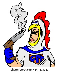 Funny shot cartoon