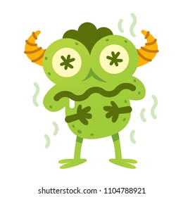funny sick frog monster
vector file.