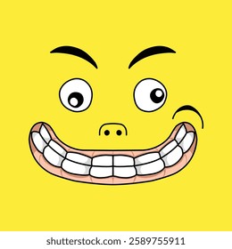 Funny Silly Face Illustration Cartoon