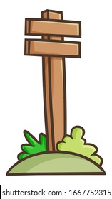 Funny and simple power pole in cartoon style