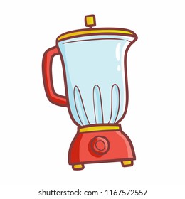 Funny and simple red yellow blender - vector