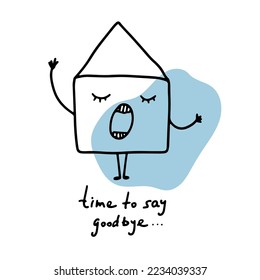 Funny singing envelope with closed eyes. Vector character with emotions. Isolated image.
