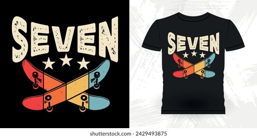 Funny Skating Skater Skateboard Retro Vintage T-shirt Design