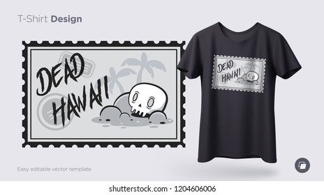 Funny skeleton illustration. Print on T-shirts, sweatshirts and souvenirs. Vector