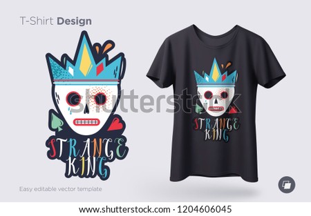 Funny skeleton illustration. Print on T-shirts, sweatshirts and souvenirs. Vector