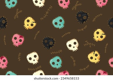 FUNNY SKULL BACKGROUND VECTOR ILLUSTRATION