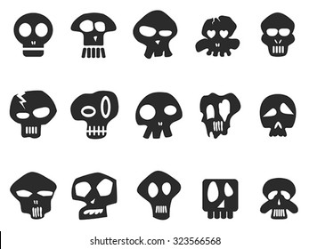 Funny Skull Icons Set