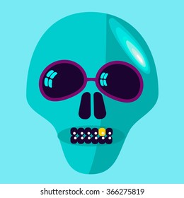 funny skull vector