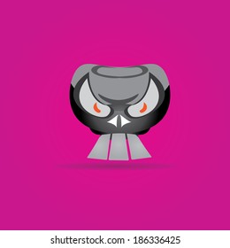 funny Skull vector illustration. pirate sign or label. jolly roger symbol