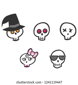 Funny Skulls Bundle Illustration