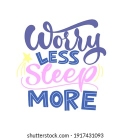 Funny sleep and good night quotes. Vector design elements for t-shirts, pillow, posters, cards, stickers and pajama