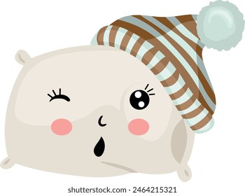 Funny sleeping pillow with hat