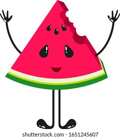 Hübsche Wassermelone einzeln auf Weiß

