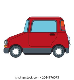 Funny Small Car Cartoon Stock Vector (royalty Free) 1044976093 