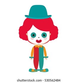 Funny small clown with hat