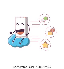 funny smartphone comic character