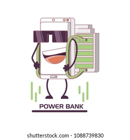 funny smartphone comic character