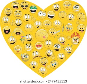 funny smile emoticons icon vector illustration