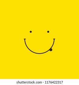 funny smile face icon.vector illustration
