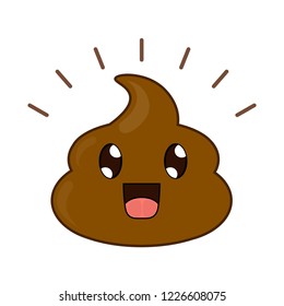 funny smile vector poop