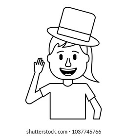 funny smile woman hat portrait