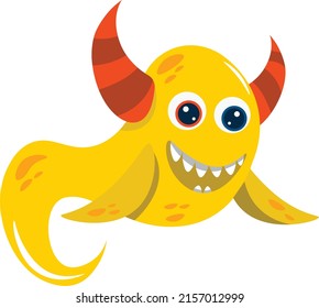 the funny smile yellow monster