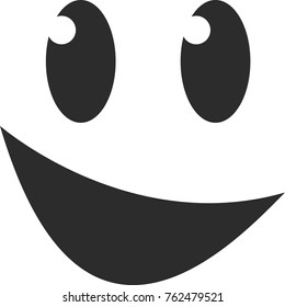 Funny smiley with glare in the eyes.