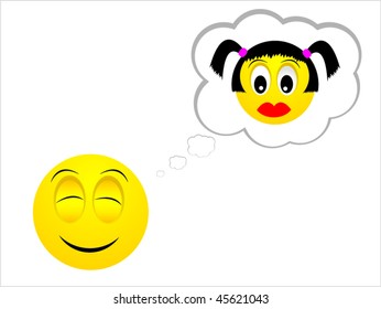 Funny Smiley on white