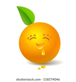 funny smiley orange