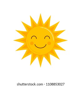 funny smiling cartoon characters of sun