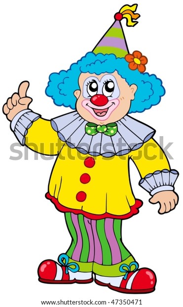 Funny Smiling Clown Vector Illustration Stock Vector (Royalty Free ...