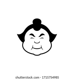 funny smiling fat sumo wrestler vector illustration design